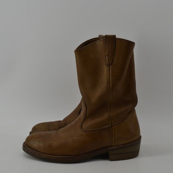 Double H Mens Size 9.5 Cowboy Western Boots Leather Brown main image 12